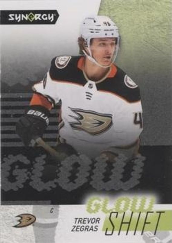 Trevor Zegras 2022 Upper Deck Synergy #G-11 Glow Shift RAW