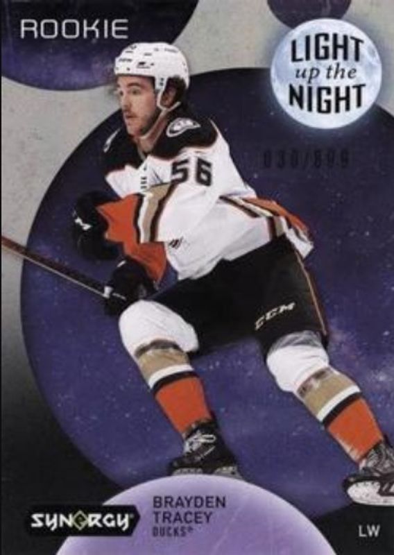Brayden Tracey 2022 Upper Deck Synergy #LNR-BT Light Up the Night Rookies /899 RAW