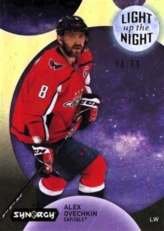 Alexander Ovechkin 2022 Upper Deck Synergy #LN-AO Light Up the Night - Green /99 RAW