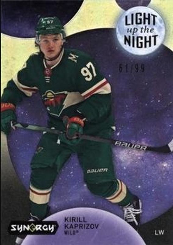 Kirill Kaprizov 2022 Upper Deck Synergy #LN-KK Light Up the Night - Green /99 RAW