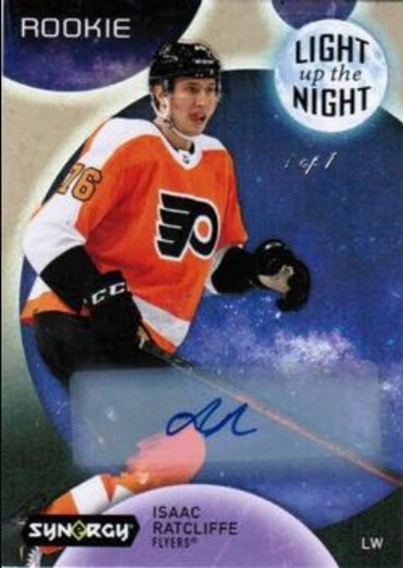Isaac Ratcliffe 2022 Upper Deck Synergy #LNR-IR Light Up the Night Rookies - Gold /1 RAW