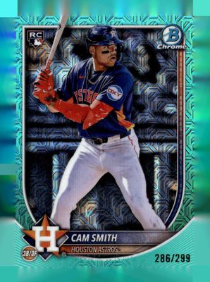 2025 Bowman Chrome Mega Box #77 Aqua Mojo Refractor /299