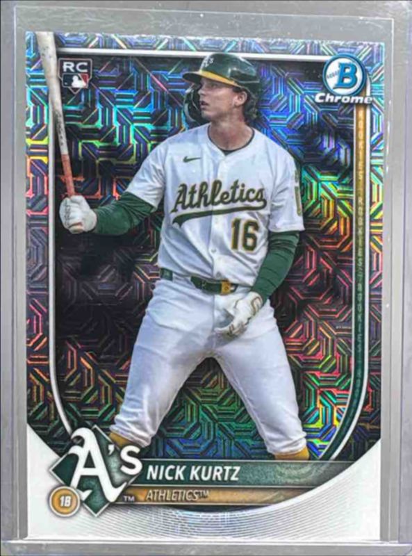 Nick Kurtz 2025 Bowman Chrome Mega Box #93 Mojo Refractor Price