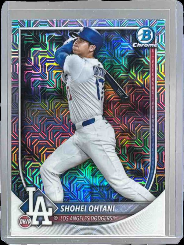 Shohei Ohtani 2025 Bowman Chrome Mega Box #17 Gold Mojo Refractor