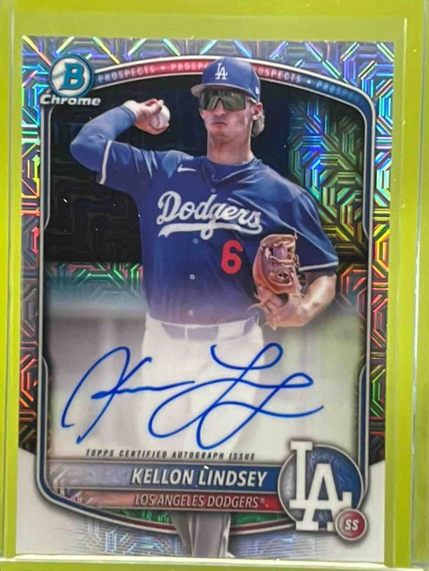 Kellon Lindsey 2025 Bowman Chrome Mega Box #BMA-KL Mojo Refractor