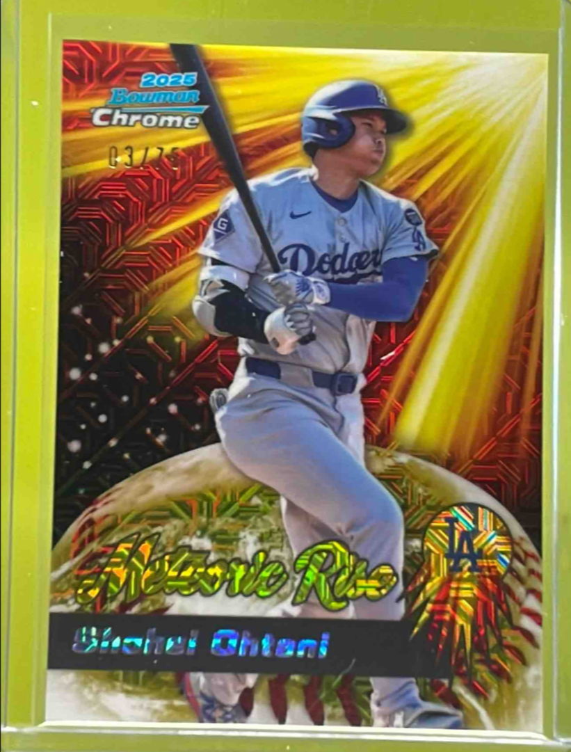 Shohei Ohtani 2025 Bowman Chrome Mega Box #MR-12 Yellow Mojo