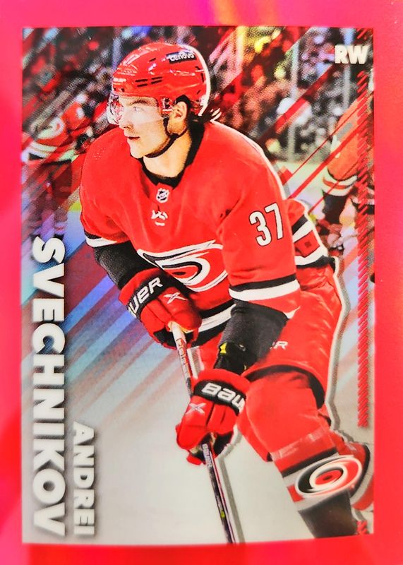 2022 Topps Chrome NHL Sticker Collection #95 Red Refractor /5