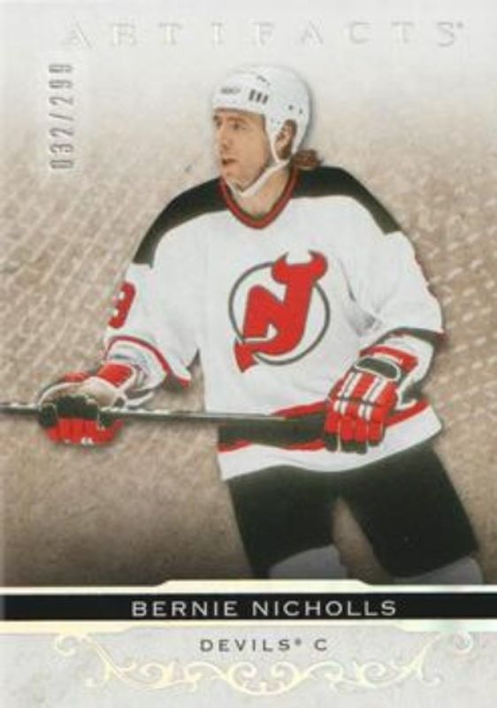 Bernie Nicholls 2021 Upper Deck Artifacts #153 Silver Spectrum /299 RAW
