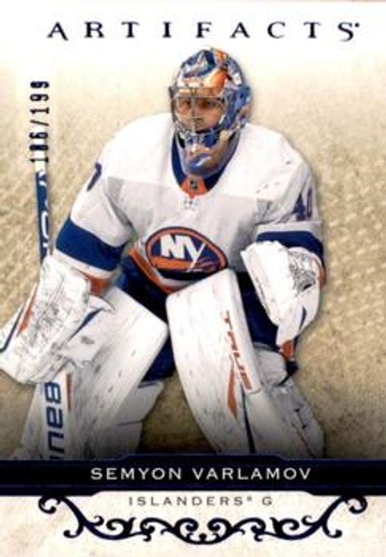 Semyon Varlamov 2021 Upper Deck Artifacts #13 Royal Blue /199 RAW