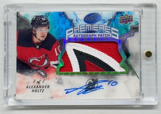 2021 Upper Deck Ice #IP-AH Ice Premieres Autographed Patches - Black /1