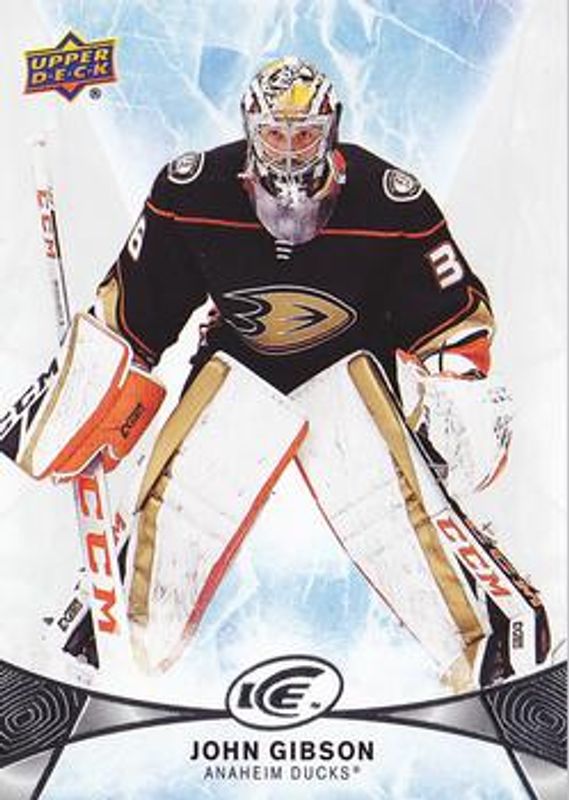 John Gibson 2021 Upper Deck Ice #15 2020 Upper Deck Ice /1299 RAW