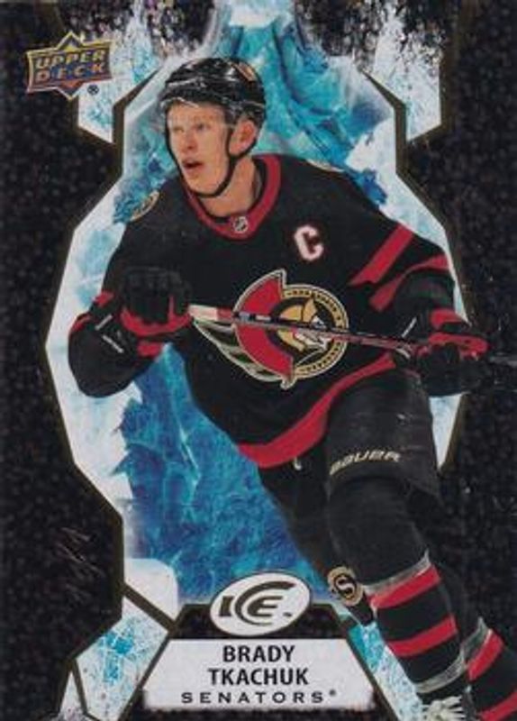 Brady Tkachuk 2021 Upper Deck Ice #99 Black /1 RAW