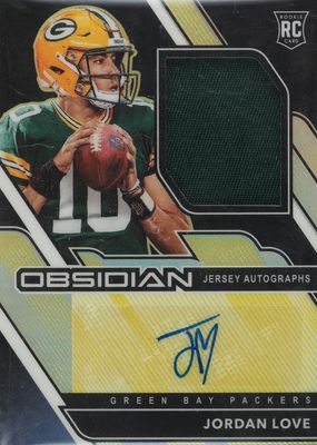 2020 Obsidian #211 Rookie Jersey Autographs - Electric Etch Yellow /25
