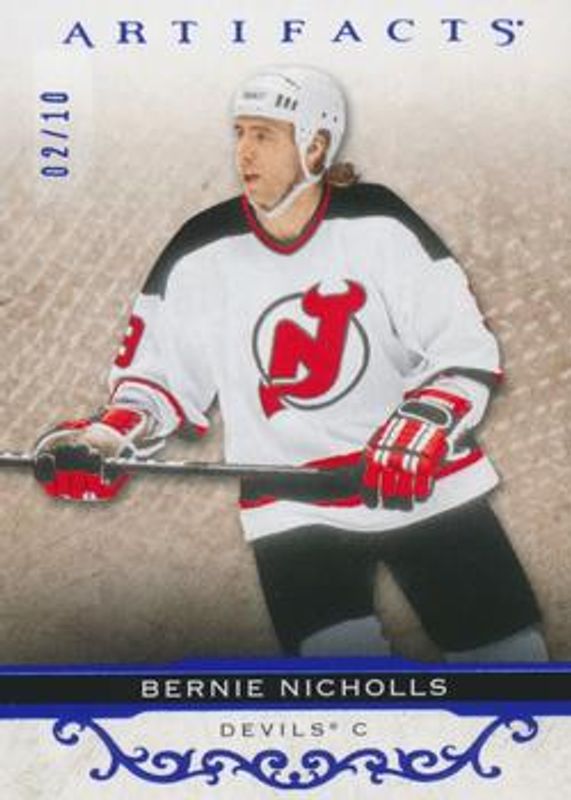 Bernie Nicholls 2021 Upper Deck Artifacts #153 Indigo /10 RAW