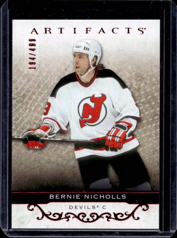 Bernie Nicholls 2021 Upper Deck Artifacts #153 Ruby /499 RAW
