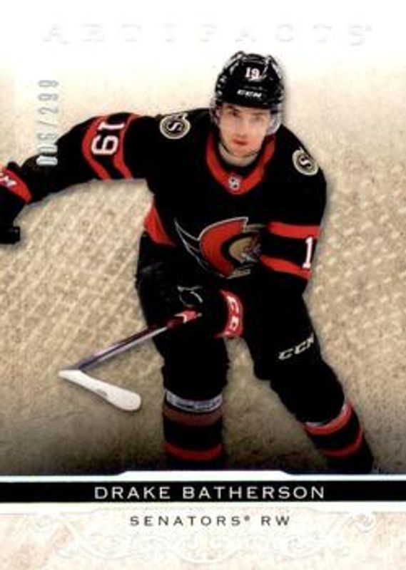 Drake Batherson 2021 Upper Deck Artifacts #27 Silver Spectrum /299 RAW