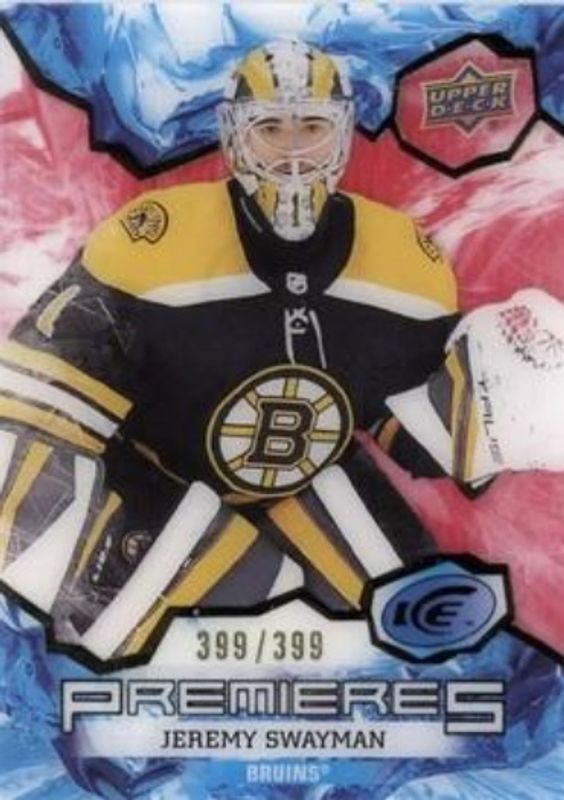 Jeremy Swayman 2021 Upper Deck Ice #232 Red /399 Rookie RAW