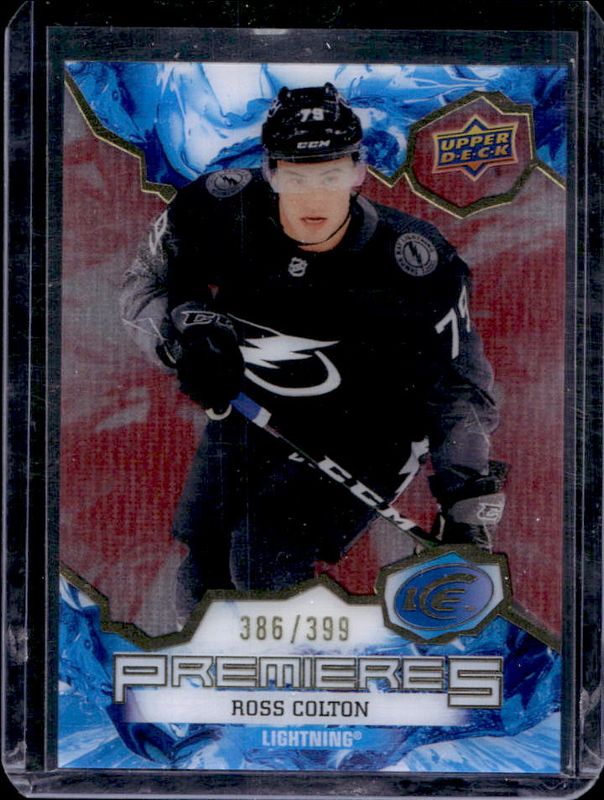 Ross Colton 2021 Upper Deck Ice #199 Red /399 Rookie RAW