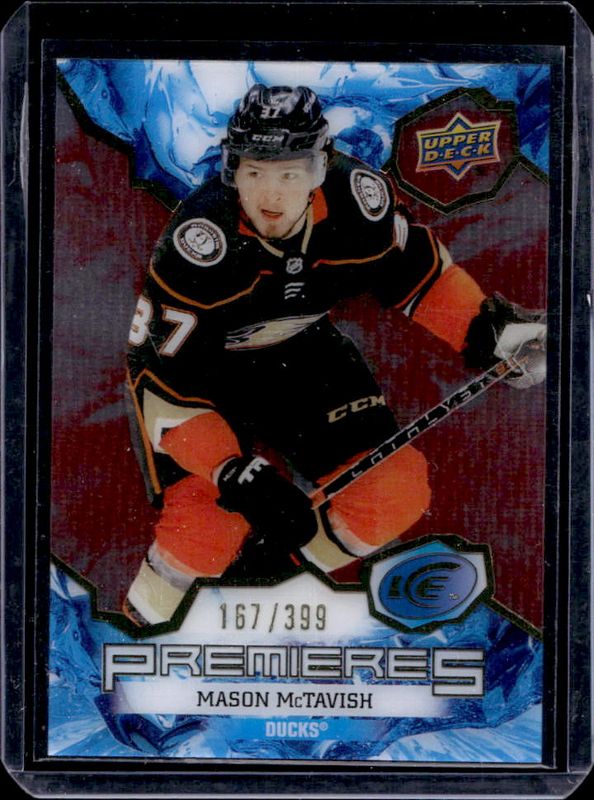 Mason McTavish 2021 Upper Deck Ice #237 Red /399 Rookie RAW