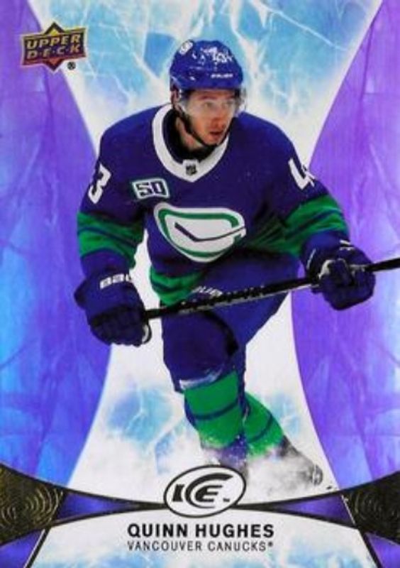 Quinn Hughes 2021 Upper Deck Ice #22 2020 - Lavender RAW