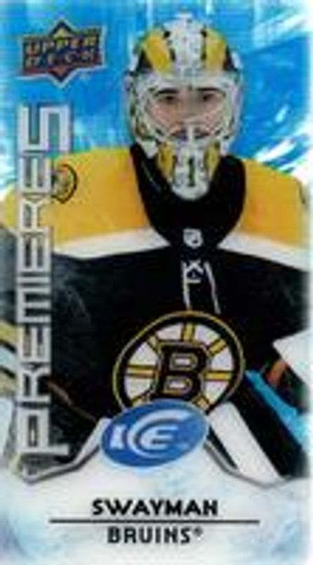 Jeremy Swayman 2021 Upper Deck Ice #MI-46 Ice Premieres Mini Rookie RAW