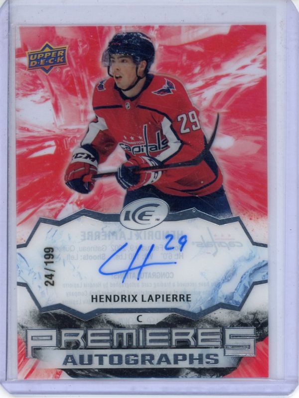 2021 Upper Deck Ice #IPA-HL Ice Premieres Autographs /199