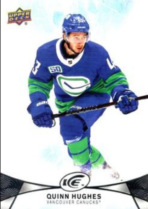 Quinn Hughes 2021 Upper Deck Ice #22 2020 Upper Deck Ice /1299 RAW