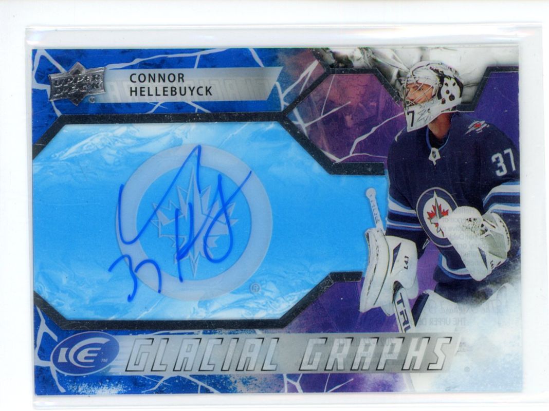 Connor Hellebuyck 2021 Upper Deck Ice #GG-CH Glacial Graphs RAW