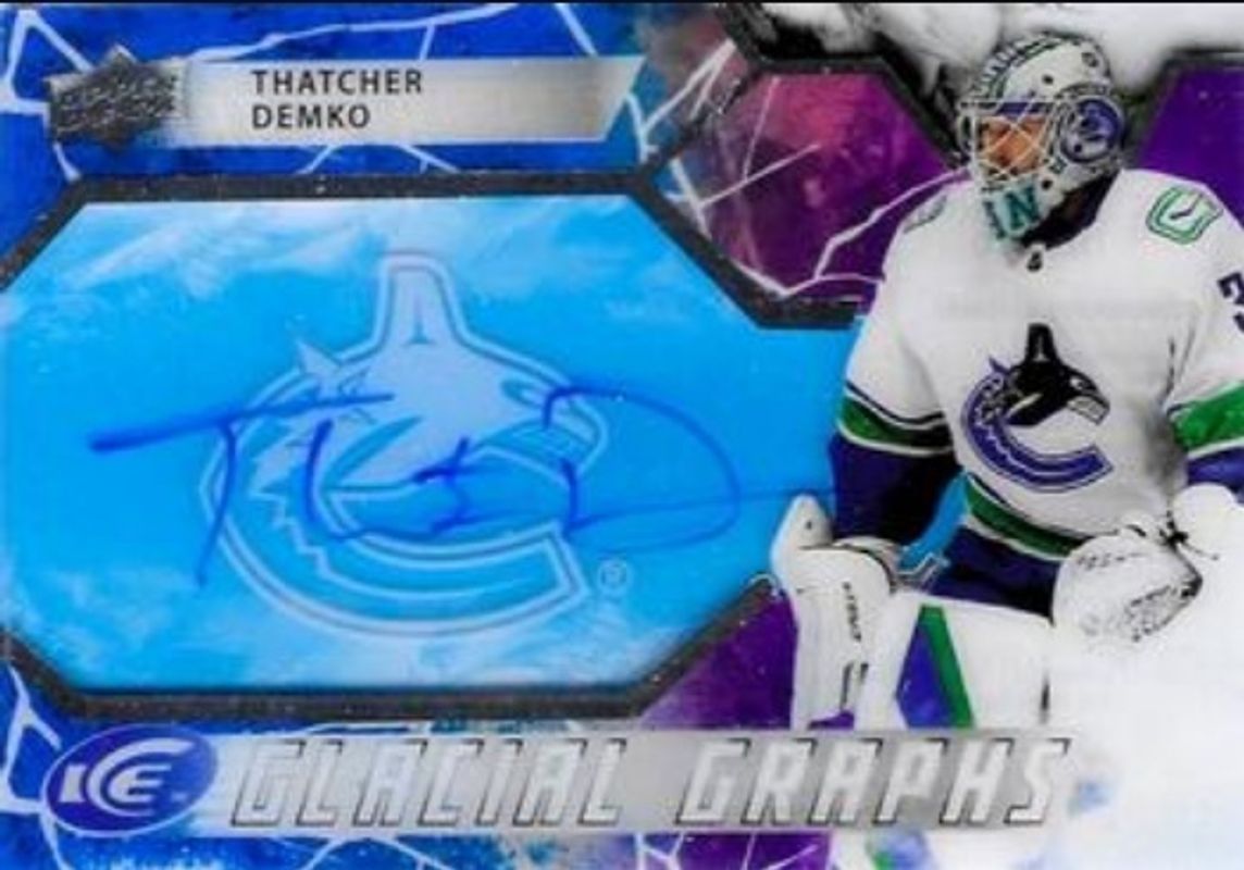 Thatcher Demko 2021 Upper Deck Ice #GG-TD Glacial Graphs RAW