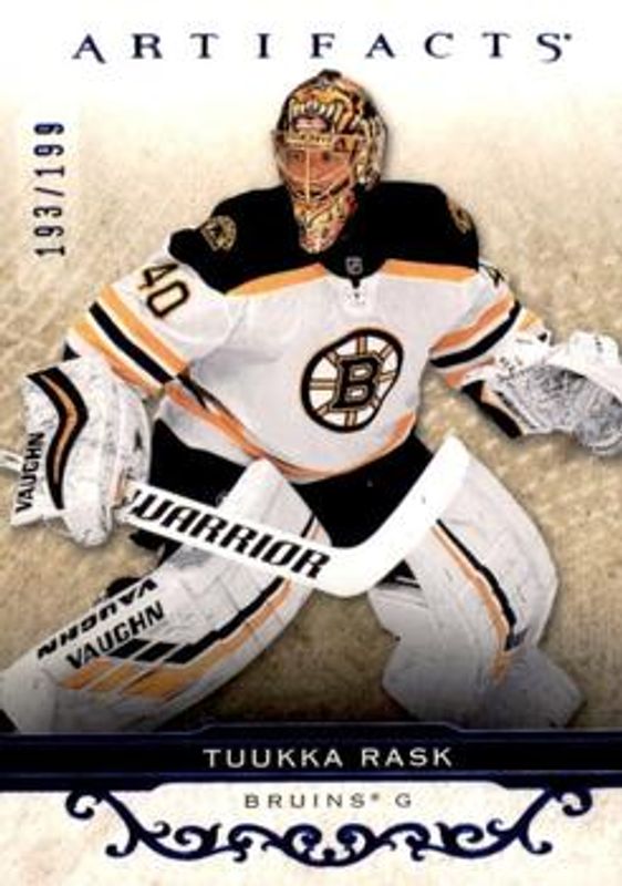 Tuukka Rask 2021 Upper Deck Artifacts #66 Royal Blue /199 RAW