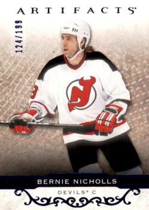 Bernie Nicholls 2021 Upper Deck Artifacts #153 Royal Blue /199 RAW