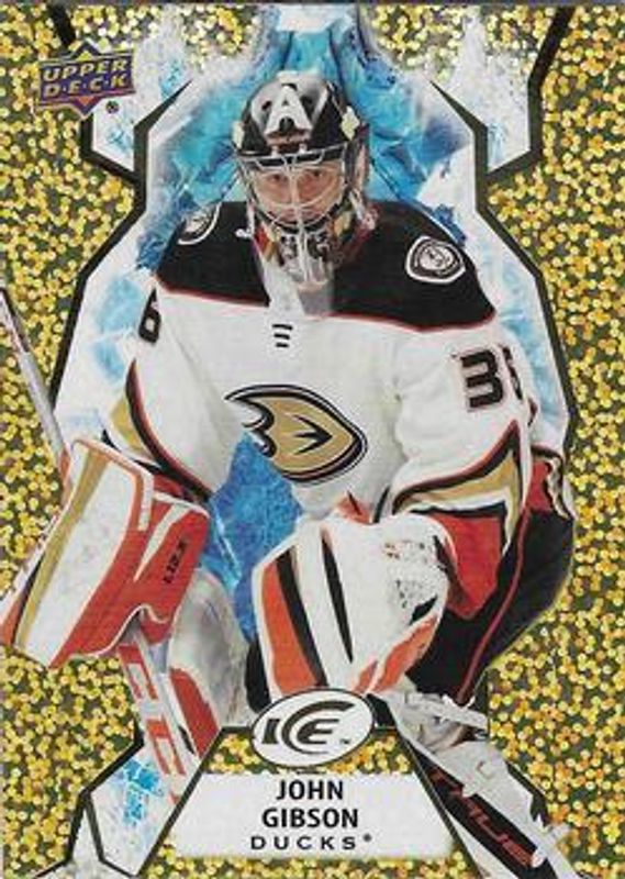 John Gibson 2021 Upper Deck Ice #68 Gold /25 RAW