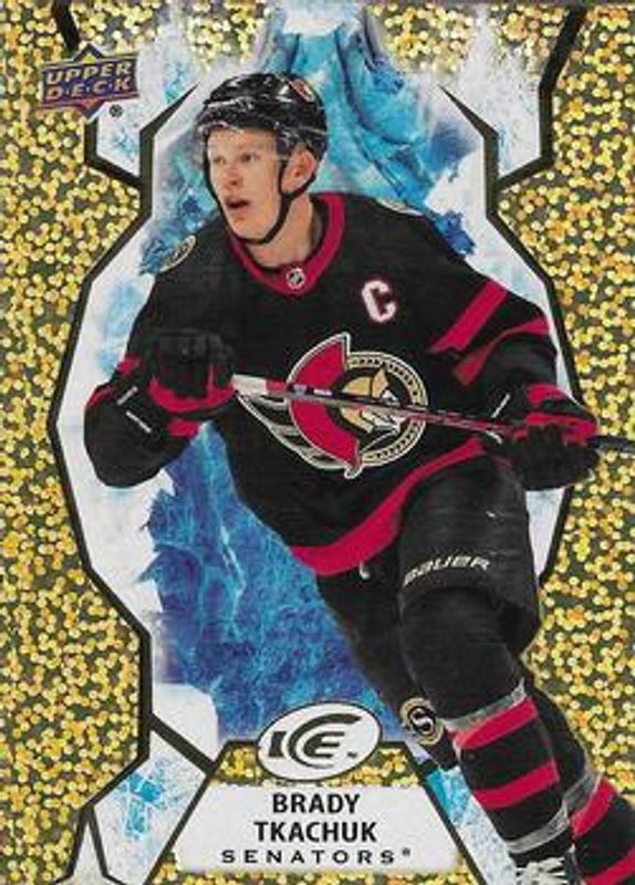 Brady Tkachuk 2021 Upper Deck Ice #99 Gold /25 RAW