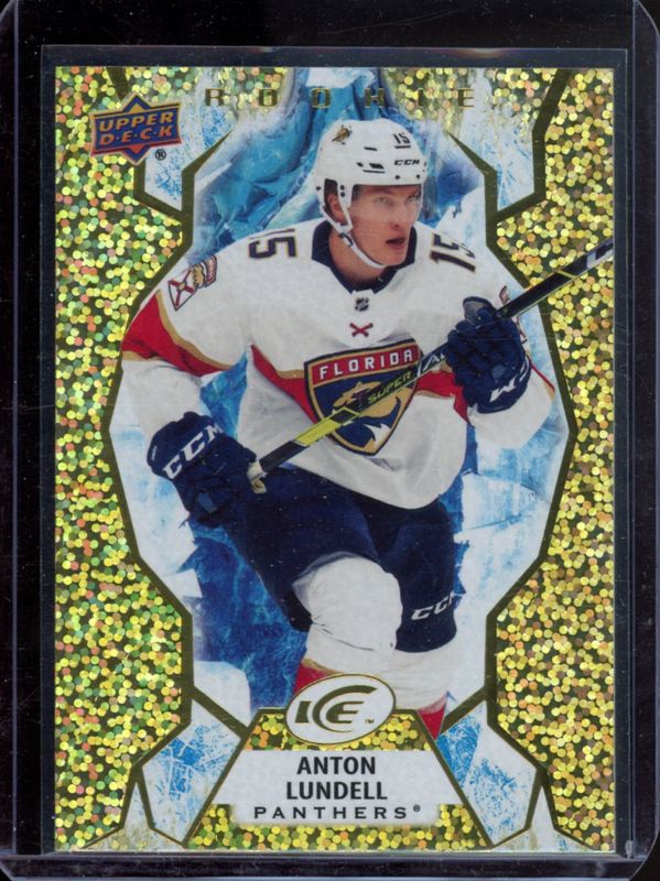 Anton Lundell 2021 Upper Deck Ice #101 Gold /25 Rookie RAW