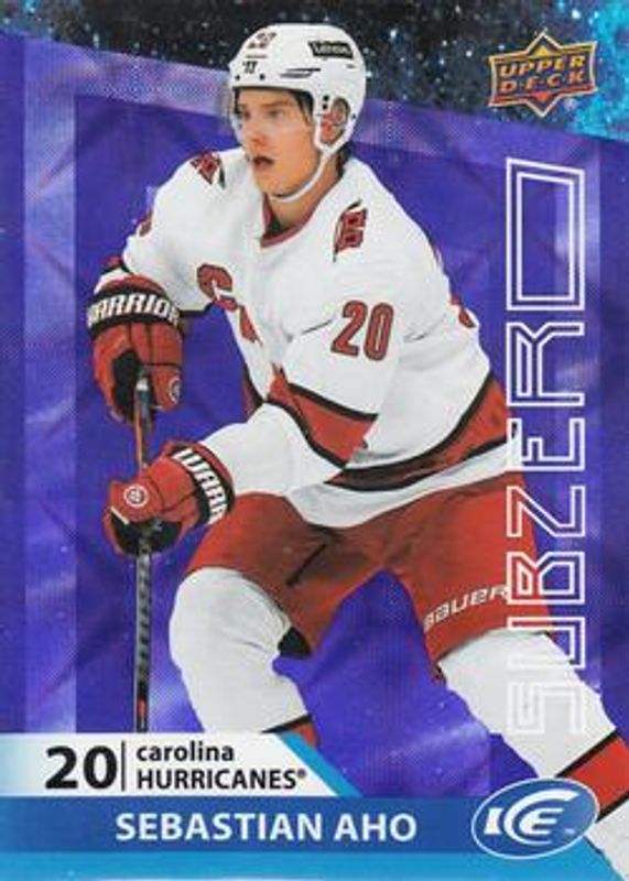 Sebastian Aho 2021 Upper Deck Ice #SZ-9 Sub Zero /999 RAW
