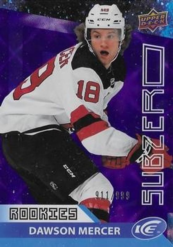 Dawson Mercer 2021 Upper Deck Ice #SZ-55 Sub Zero /999 Rookie RAW