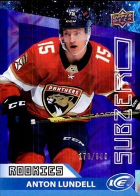 Anton Lundell 2021 Upper Deck Ice #SZ-36 Sub Zero /999 Rookie RAW