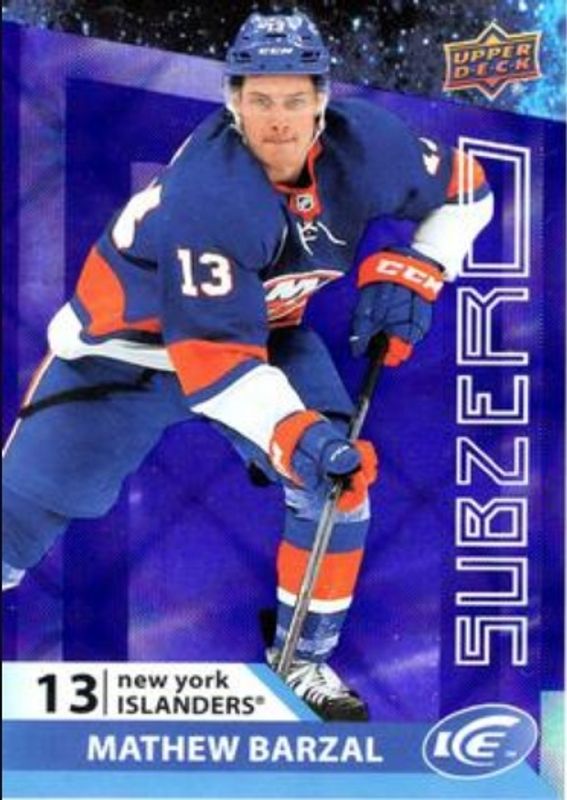 Mathew Barzal 2021 Upper Deck Ice #SZ-23 Sub Zero /999 RAW