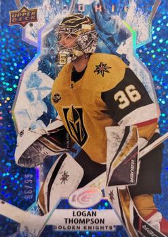Logan Thompson 2021 Upper Deck Ice #131 Royal Blue /99 Rookie RAW