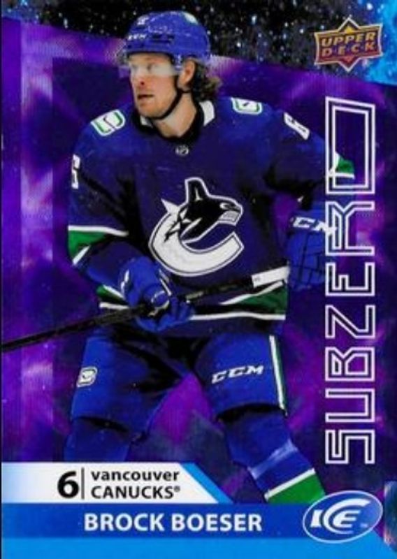 Brock Boeser 2021 Upper Deck Ice #SZ-4 Sub Zero /999 RAW