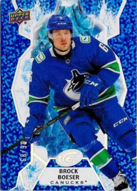 Brock Boeser 2021 Upper Deck Ice #12 Royal Blue /99 RAW