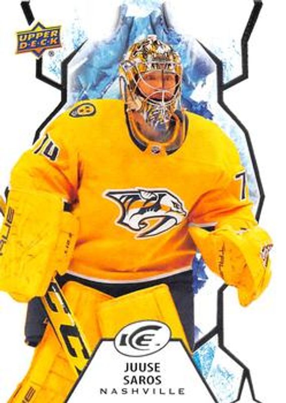 Juuse Saros 2021 Upper Deck Ice #74 Base /999 RAW
