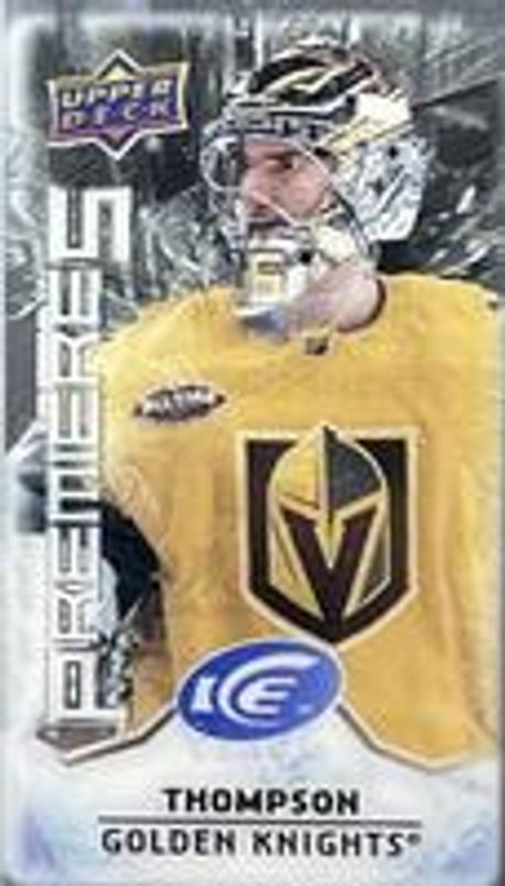 Logan Thompson 2021 Upper Deck Ice #MI-32 Ice Premieres Mini - Black /15 Rookie RAW