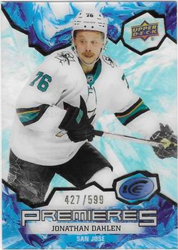 Jonathan Dahlen 2021 Upper Deck Ice #229 Blue /599 Rookie RAW