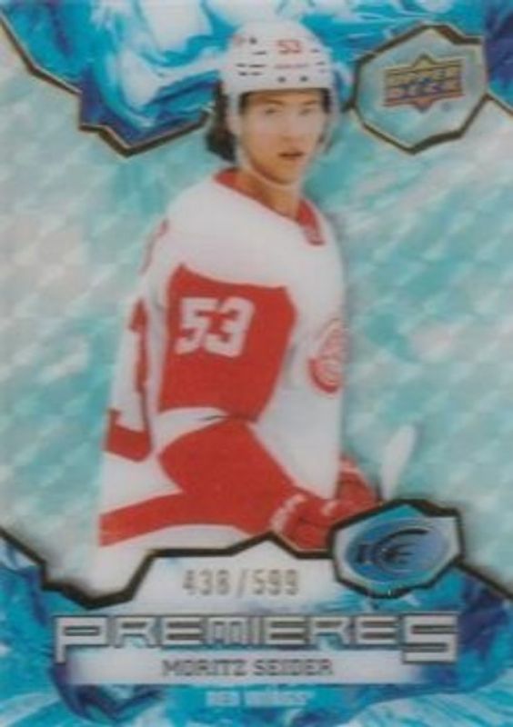 Moritz Seider 2021 Upper Deck Ice #248 Blue /599 Rookie RAW