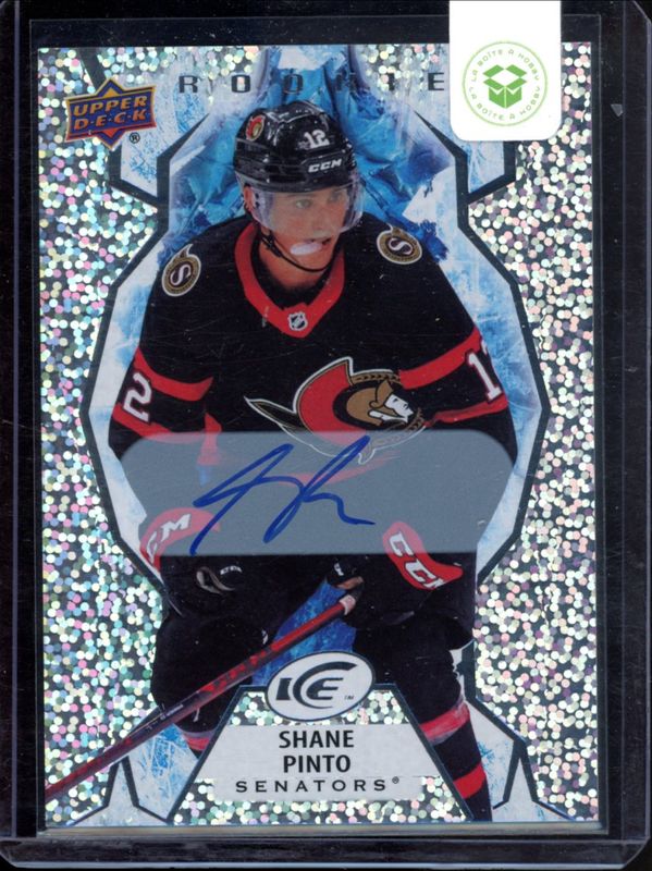 Shane Pinto 2021 Upper Deck Ice #142 Autographs White Snowflake Rookie RAW