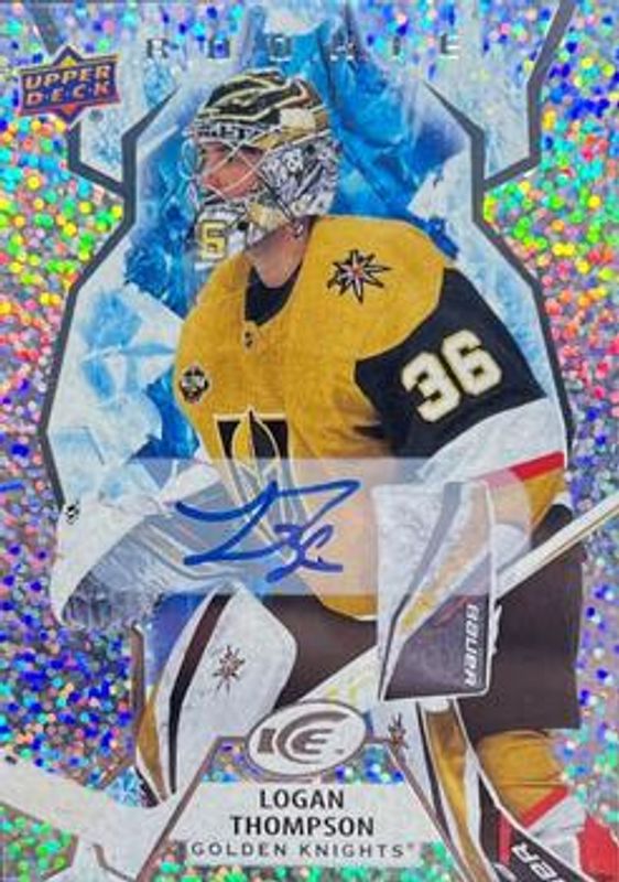 Logan Thompson 2021 Upper Deck Ice #131 Autographs White Snowflake Rookie RAW