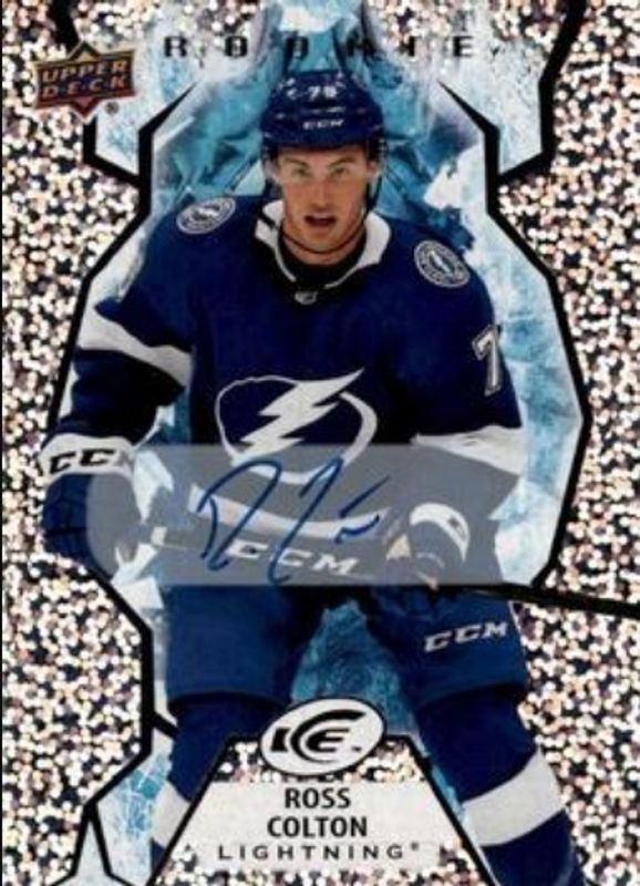 Ross Colton 2021 Upper Deck Ice #147 Autographs White Snowflake Rookie RAW