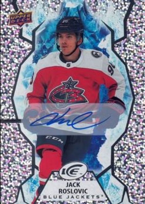 Jack Roslovic 2021 Upper Deck Ice #72 Autographs White Snowflake RAW