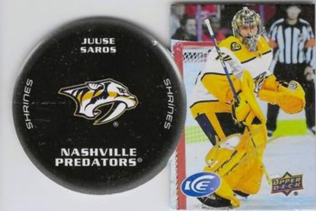 Juuse Saros 2021 Upper Deck Ice #SH-5 Shrines RAW